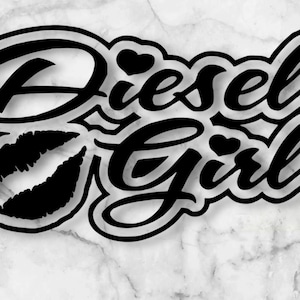 Diesel Girl Truck Decals | Window Decal | Diesel Decals | Truck Decals | Permanent Vinyl
