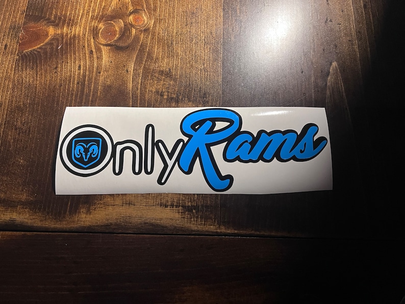 Only Rams Decal | Car Window, Truck Decal - Etsy