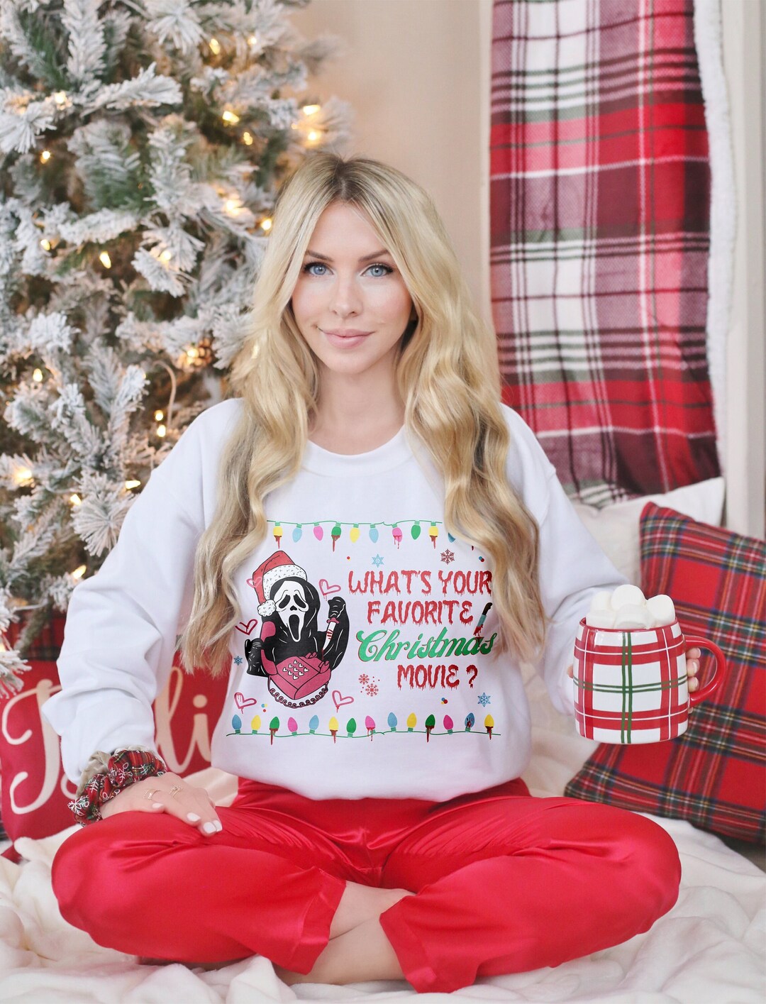 Horror Movie Christmas Sweater, Scream Ghostface Shirt, Christmas