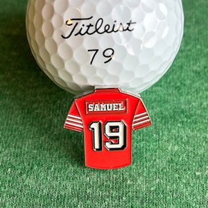 Samuel 49ers #19 Jersey Inspired Golf Ball Marker | Golf Accessory | Boyfriend Husband Bachelor Party Groomsmen Golf Gifts