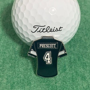 Prescott Cowboys #4 Jersey Inspired Golf Ball Marker | Golf Accessory | Boyfriend Husband Bachelor Party Groomsmen Golf Gifts