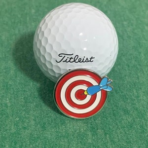 Bullseye Throwin&#39; Darts Golf Ball Marker | Golf Accessory | Boyfriend Husband Bachelor Party Groomsmen Stocking Stuffer Golf Gifts