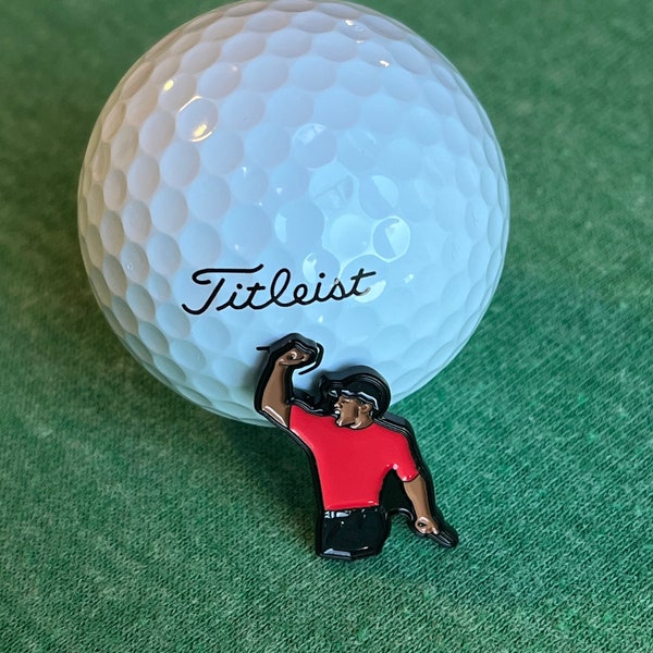 Tiger "Masters Fist Pump" Inspired Golf Ball Marker | Golf Accessory | Boyfriend Husband Bachelor Party Groomsmen Golf Gifts