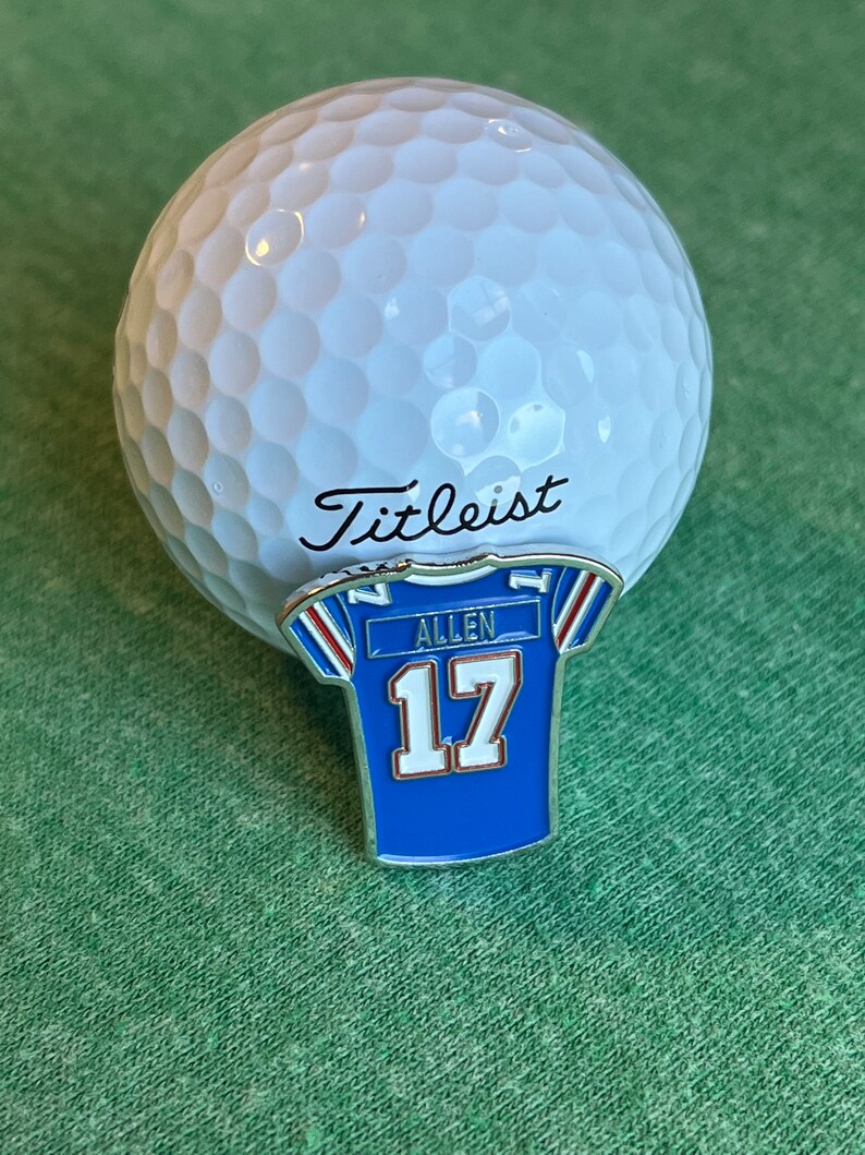 Allen Bills 17 Jersey Inspired Golf Ball Marker Golf Accessory