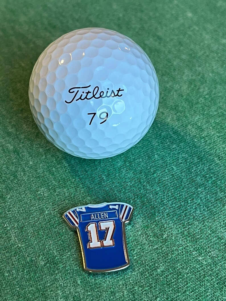 Allen Bills 17 Jersey Inspired Golf Ball Marker Golf Accessory