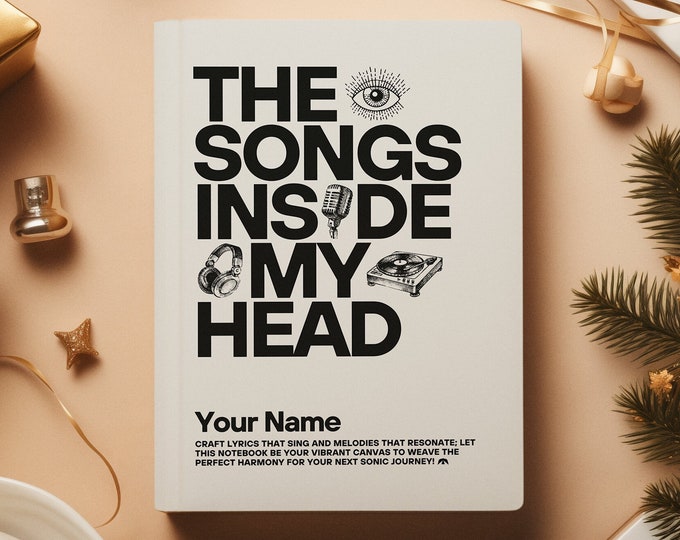 Personalized Songwriting Notebook: Custom Lyric Hardcover Journal
