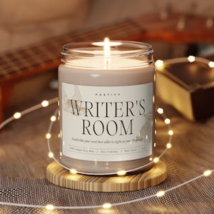 Writer&#39;s Room Candle: Vegan Soy Wax, Inspirational Literary Gift for Author, Poet and Storyteller