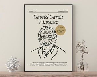 Gabriel García Márquez Poster: Author Portrait, Literature Art