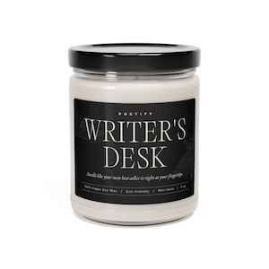 Writer's Desk Candle, Gift for Writer, Author and Poet, Unique Writer Gift, Aromatherapy Candle for Writer & Poet, Inspirational Author Gift image 8