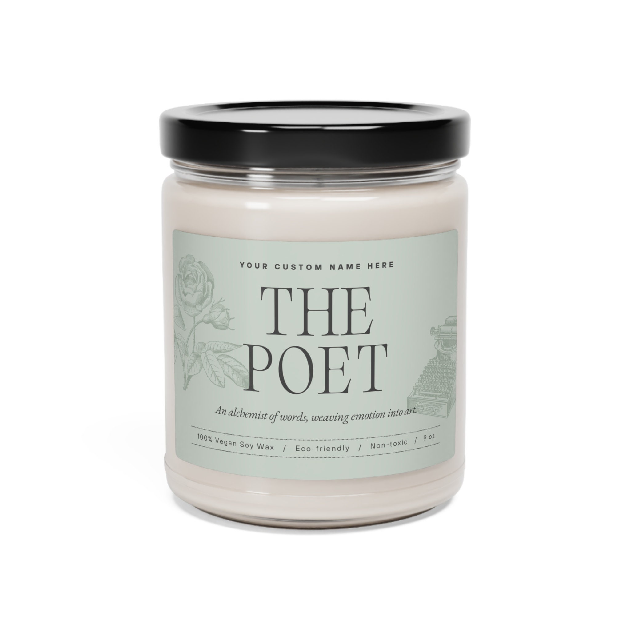 Personalized Poet Candle: Vegan Soy Wax Aromatherapy Gift - Etsy