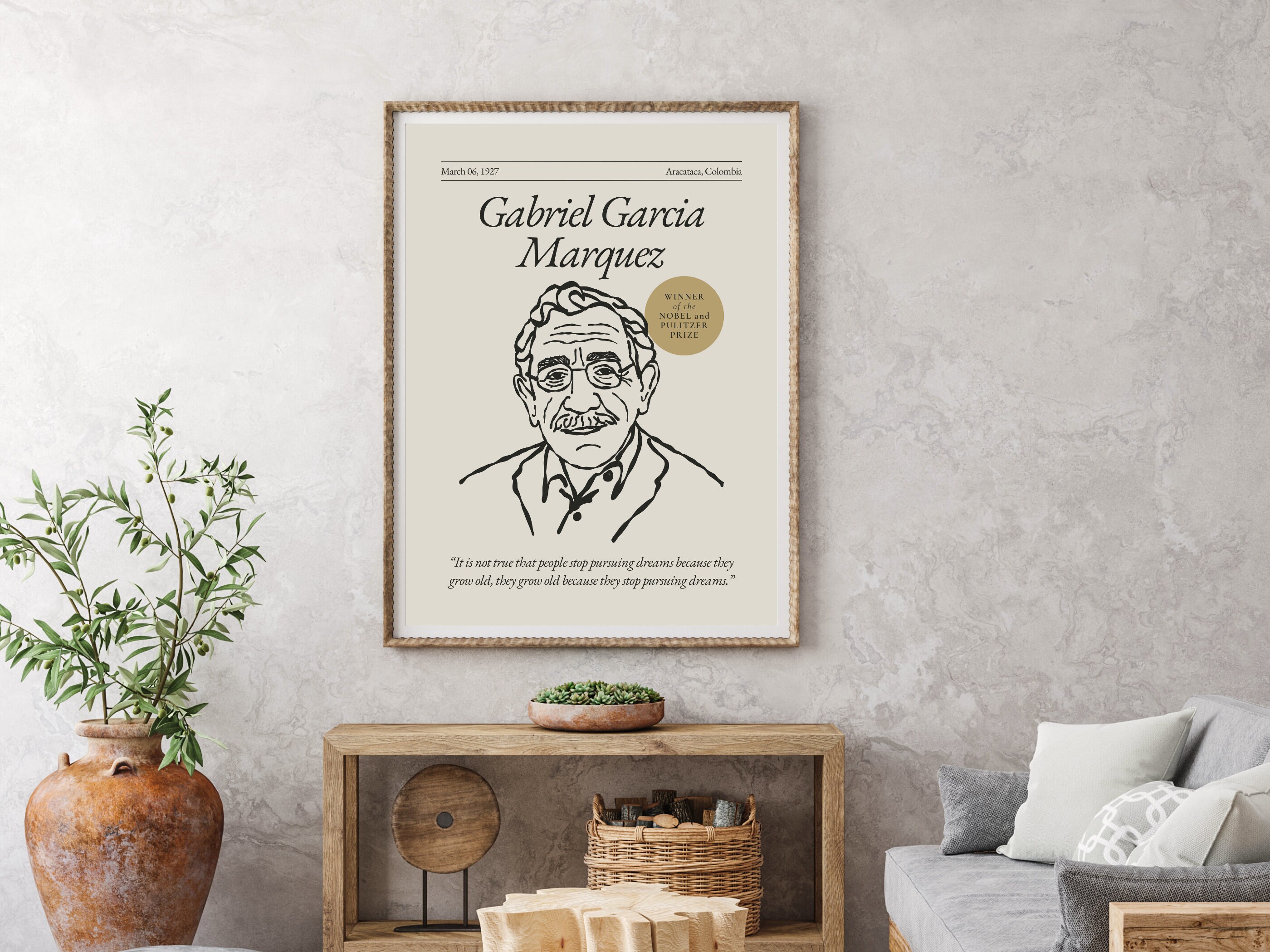 Gabriel García Márquez Poster authors Series, Writers Wall Art, Literature Art  Poster, Book Lover Gift, Author Gift, Gift for Writer, - Etsy