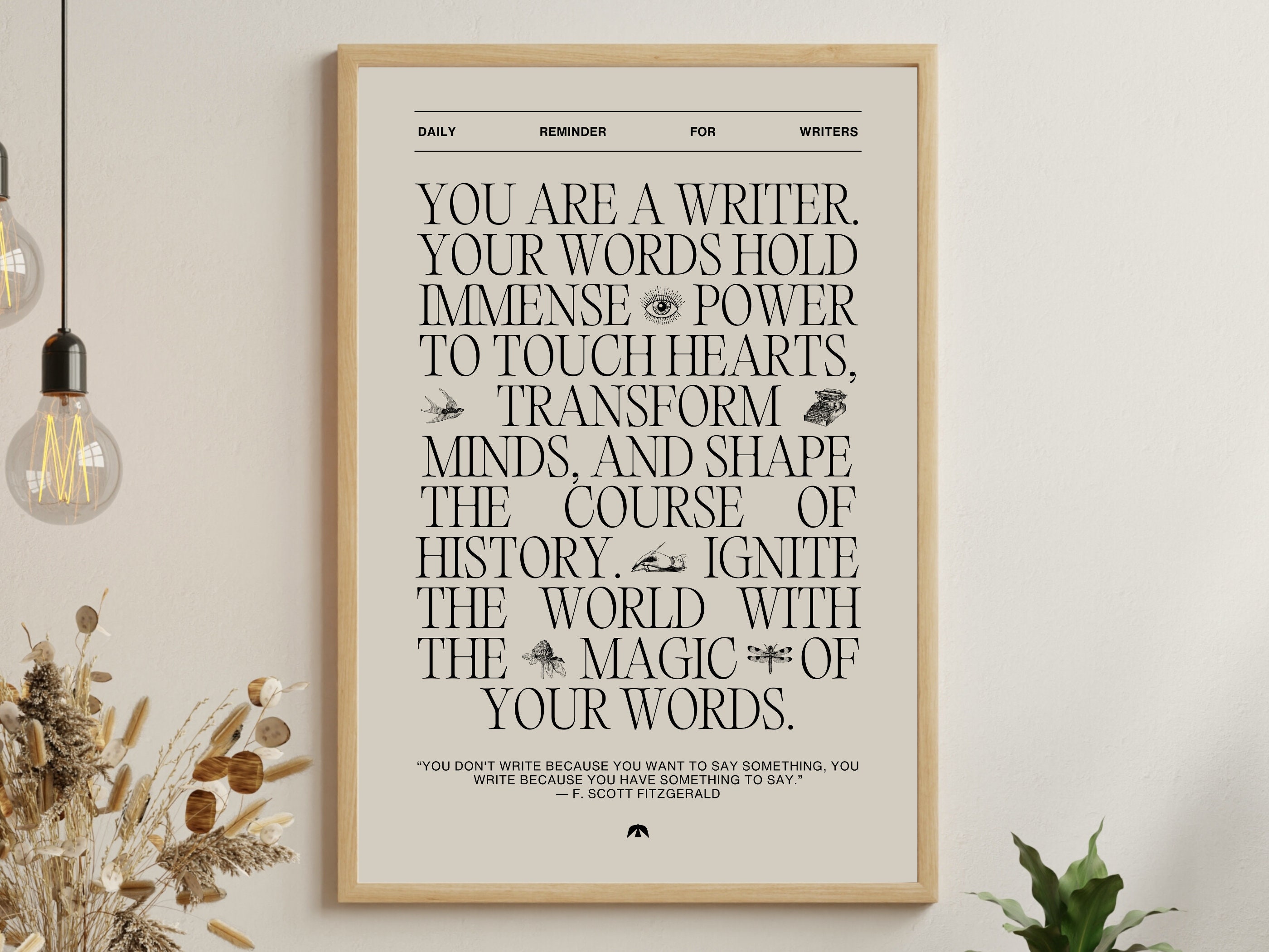 Writing Motivation Poster, Gift for Writer, Author, and Poet, Writing Manifesto Print, Inspirational Writing Poster, Wall Art for Writers