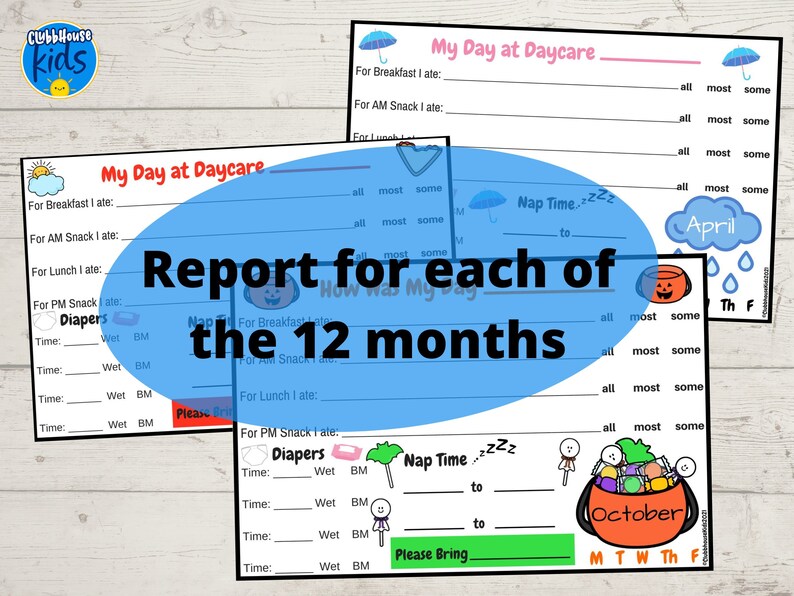Childcare Daily Report Etsy
