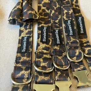 Standard Dog Leopard Dog Collar W/ Bow, Animal Print Dog Collar, Small Dog Collar, Large Dog Collar, Cheetah Dog Collar, Pet Accessories,