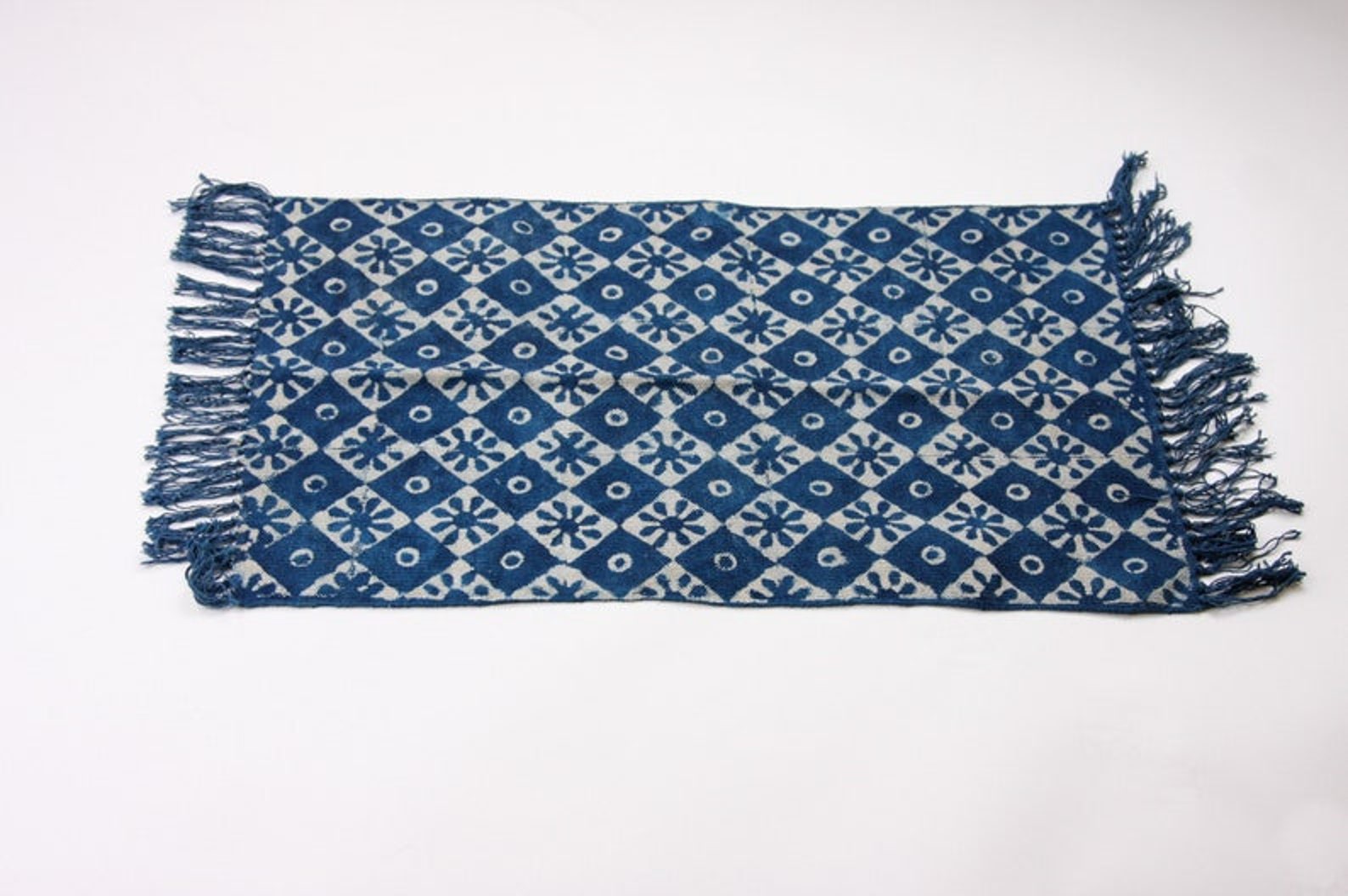 Block Printed Small Area Rug, Hand Done, 3X2, Indian Printed Rugs ...