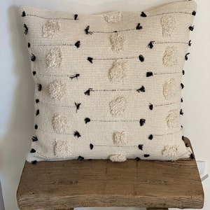 Black And Cream Boho Lumbar Pillow Cover, Bohemian Style Pillow Case, Decorative Pillow Cover, House Warming Gift, Nursery Pillow Cover