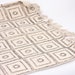 Beautiful Grey and Cream Hand Block Printed Small Area Rug, Square ...