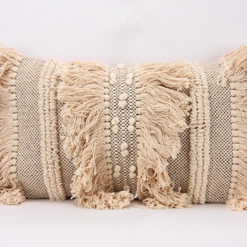 Cream + Tan Forma No. 2 Lumbar Pillow