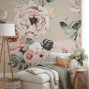 Terracotta Blooms Wallpaper