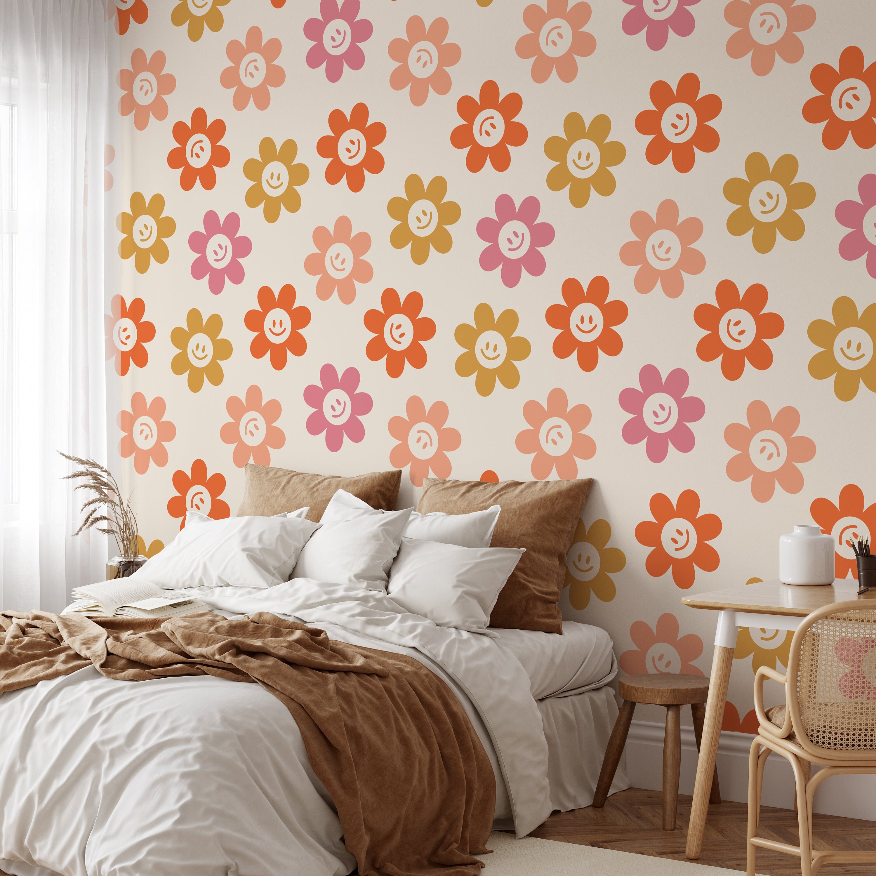 Daisy Wallpaper - Etsy