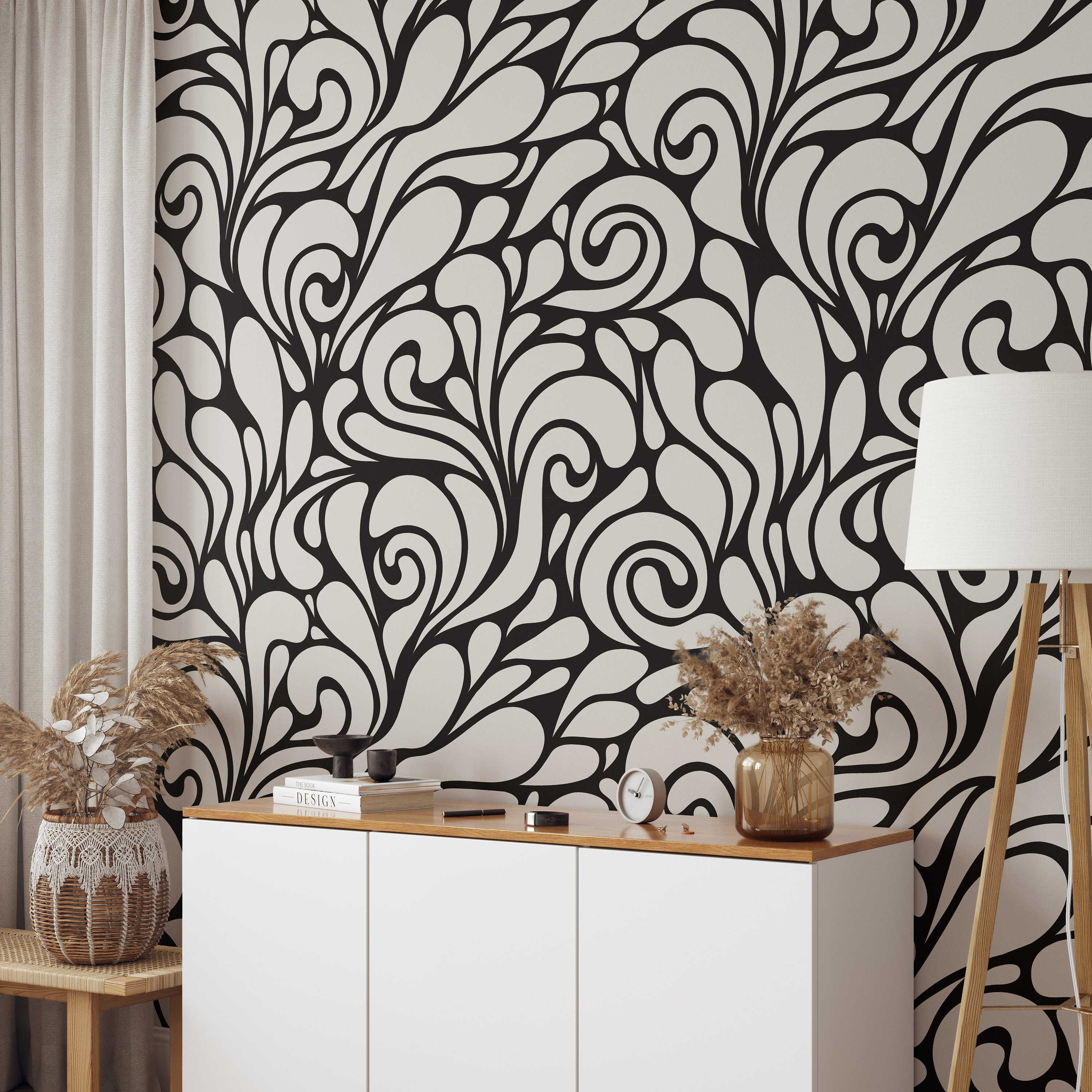 Flowers of Jade Wallpaper - Etsy