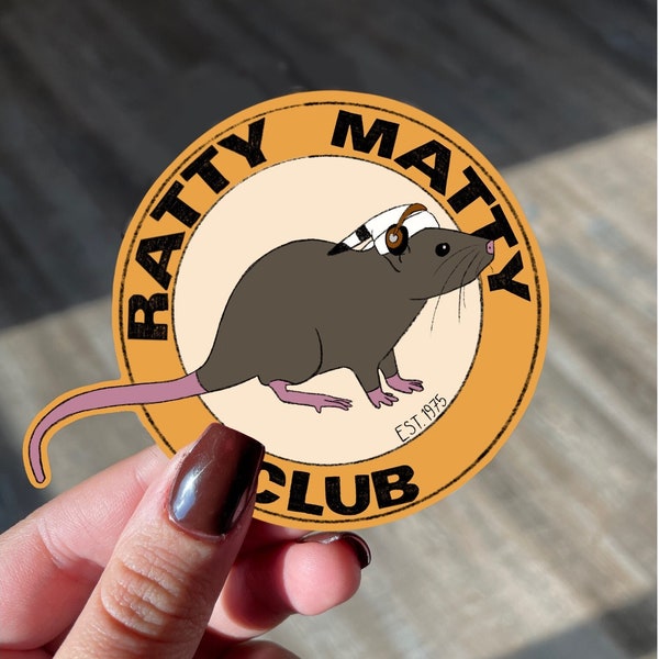 Ratty Matty Club Sticker | Matty Healy Stickers | The 1975 | Laptop Stickers | Hydroflask Sticker| The 1975 Bumper Sticker