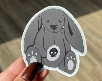 Goth Bunny Sticker | Rabbit Stickers | Bunny Rabbit Stickers | Laptop Stickers | Hydroflask Sticker | Bumper Sticker