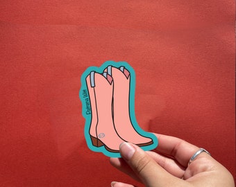 Cancer Cowboy Boots Sticker | Astrology Stickers | Astrology Gift | Zodiac Stickers | Hydroflask Sticker| kindle stickers