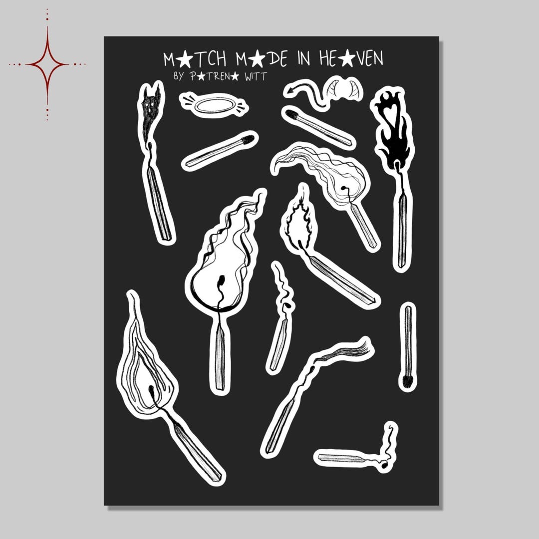 Match Made in Heaven Sticker Sheet | Matches Stickers | Matchbook ...