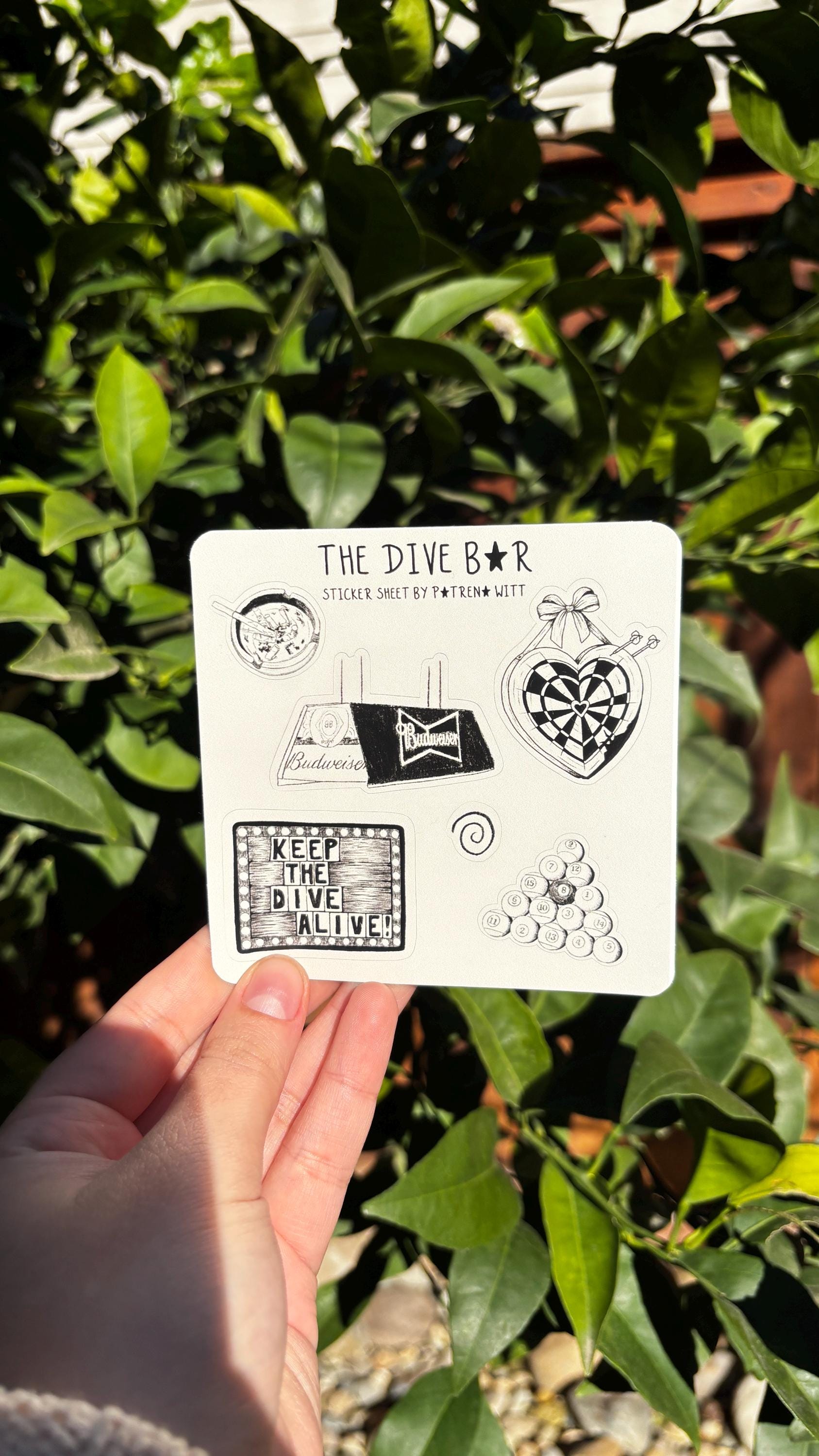 Dive Board Sticker Dive Bar Sticker Sheet: Pool, Beer, & Dartboard Stickers - Etsy