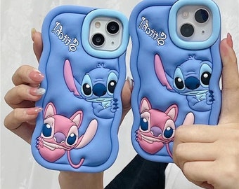 Funda de teléfono suave con ondas laterales de silicona de dibujos animados de Disney para iPhone 15 Pro Max 14 13 12 Mini 11 Pro 7 8 Plus 6 6S 5 5S SE