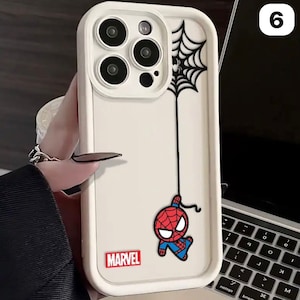 Marvel SpiderMan Mini iPhone Case Se adapta a todos los modelos de iPhone 15, 14, 13, 12, 11, Pro Max, XS Max, X, XR, 7, 8, Plus, 6S, 5S imagen 1