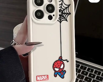 Marvel SpiderMan Mini iPhone-hoesje - past op alle iPhone-modellen (15, 14, 13, 12, 11, Pro Max, XS Max, X, XR, 7, 8, Plus, 6S, 5S)