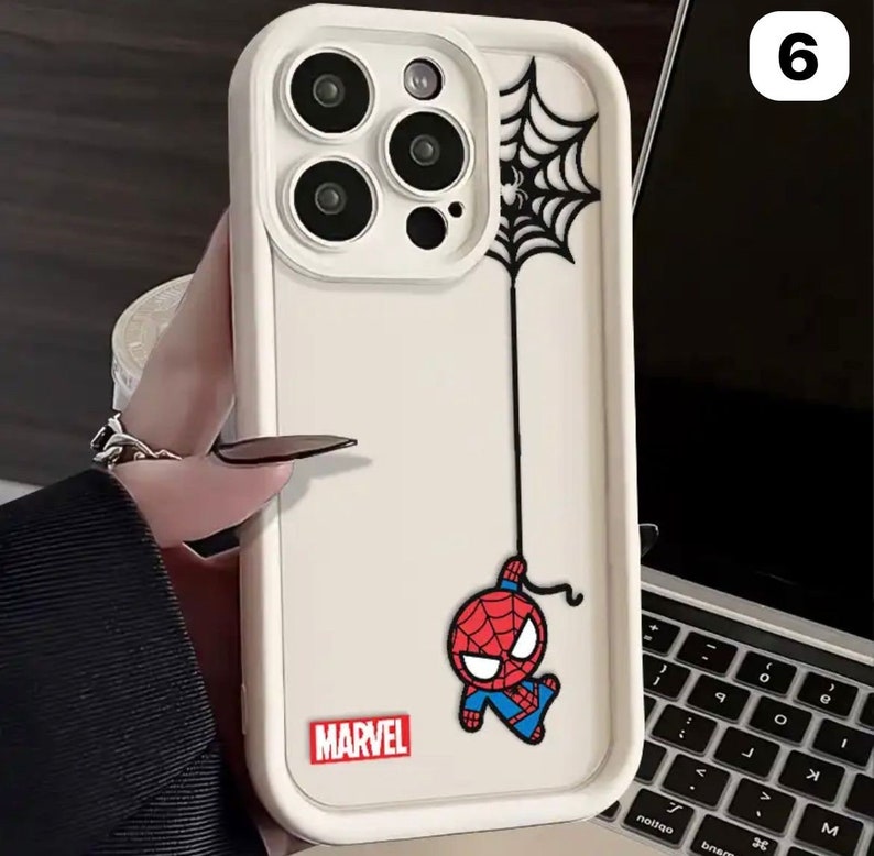 Marvel SpiderMan Mini iPhone Case Se adapta a todos los modelos de iPhone 15, 14, 13, 12, 11, Pro Max, XS Max, X, XR, 7, 8, Plus, 6S, 5S imagen 1
