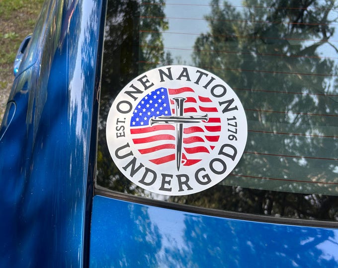 God Over Government Sticker/decal, One Nation Under God or a Nation ...