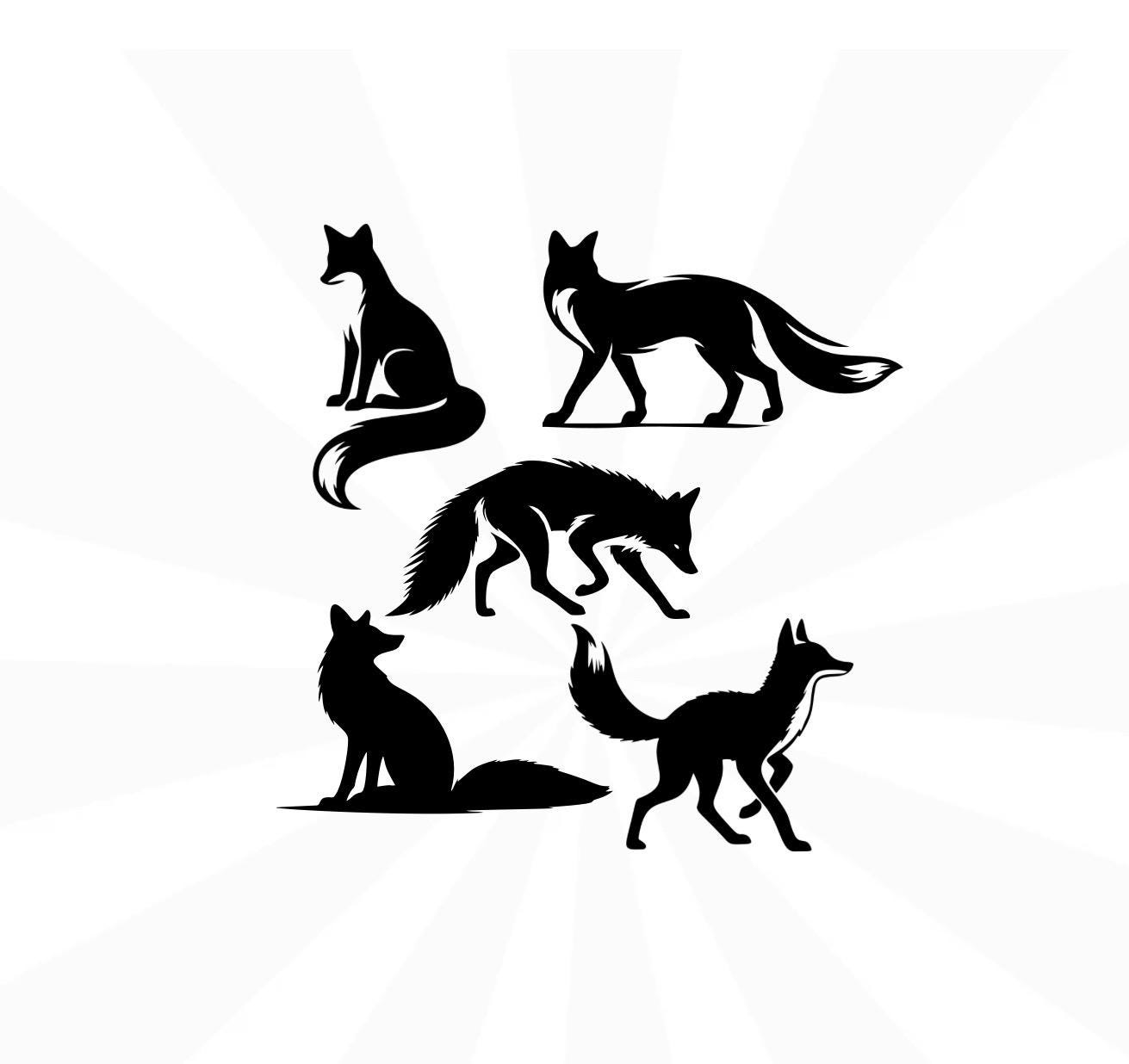 Fox Svg. 5 Fox Designs Svg. Foxy Svg. Nature Svg. - Etsy