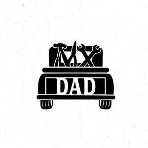 Papá SVG. Mecánico SVG. Camioneta SVG. Papá SVG. Padre SVG. Afición SVG. Calcomanía hecha a pedido.