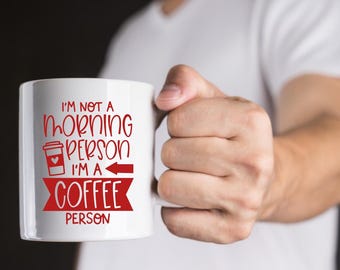 Kein Morgenmensch svg. Lustiger Kaffee svg.