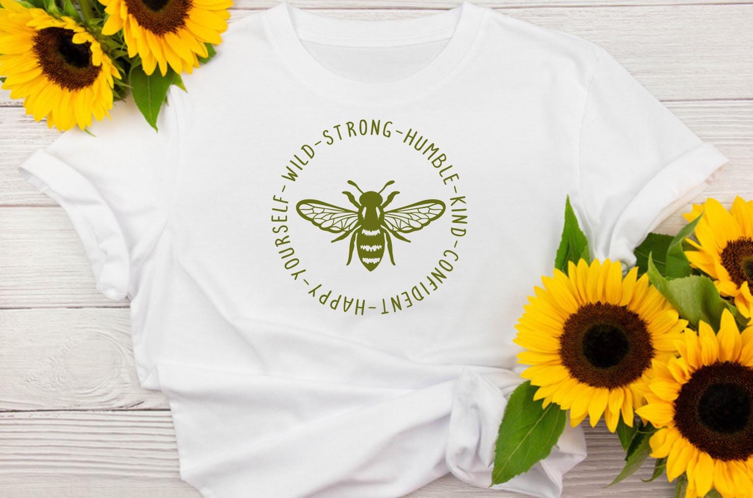 Honeybee Positive Affirmations SVG, Bee Kind Strong (digital Download ...