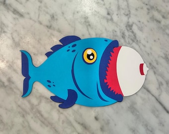 Handmade Fish Card Holder for Gift Cards, Fishing Lover Birthday Card