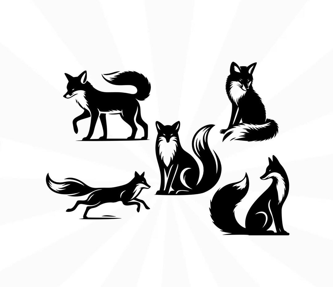 Fox Svg. 5 Fox Designs Svg. Foxy Svg. Nature Svg. - Etsy