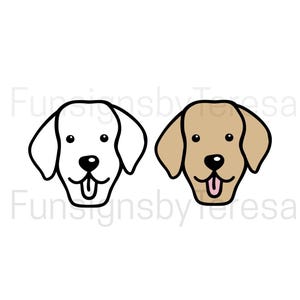 Dog faces svg. Golden Retriever svg. Decal made by request