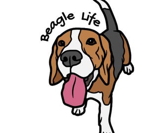 Beagle Life decal or sticker