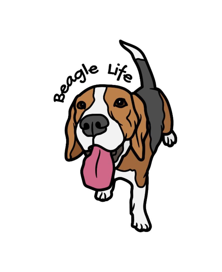 Beagle Life Decal or Sticker - Etsy