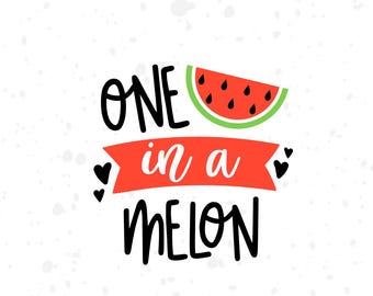 One in a Melon SVG: Diseño de playa para vacaciones de verano (Descarga digital)
