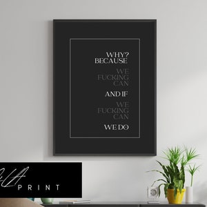 Art Print Peaky | Tommy Shelby Quote | Minimalistic Home Decor | Peaky Blinders Poster