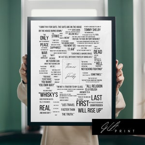Art Print Quotes | Tommy Shelby Quote | Peaky Blinders Quote Print | Peaky Blinders Poster