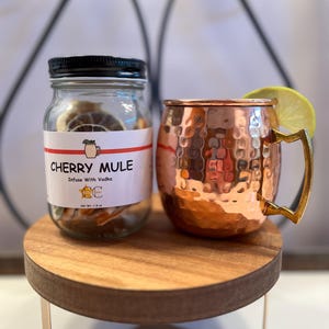 Cherry Mule Cocktail Infusion Kit - Add Vodka - Makes a Unique Cocktail Gift for the Mule lover - Moscow Mule - Best Friend Gift