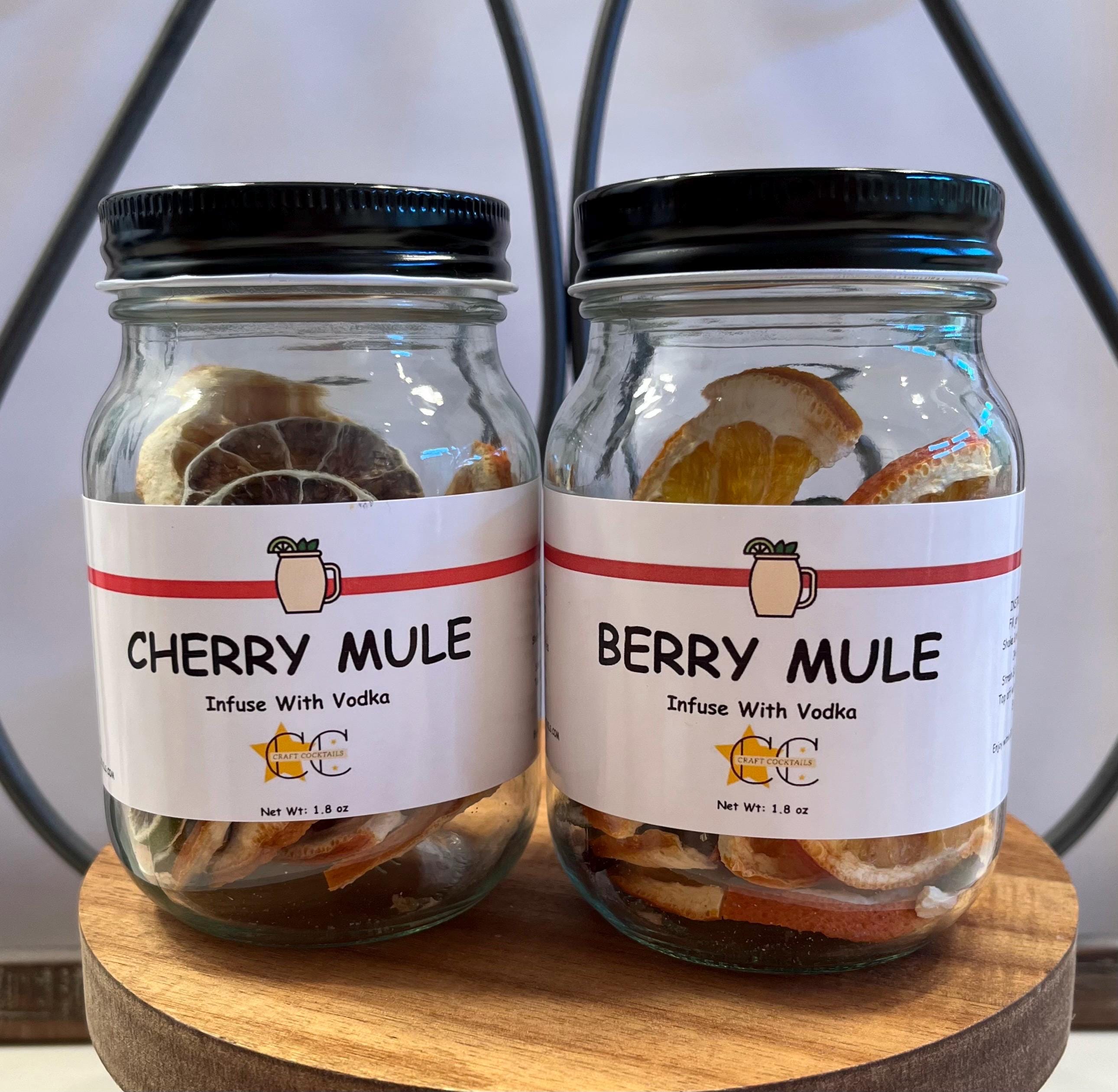 Moscow Mule Bundle , Cherry Mule, Berry Mule, Cocktail Infusion Kit, Vodka,  Best Friend Gift, Summer Cocktail