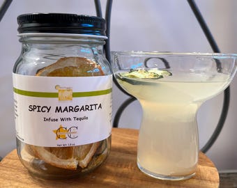 Spicy Margarita Cocktail Infusion Kit - Cocktail Gift for Tequila lover - DIY Cocktail - Mason Jar - Margarita Kit - Summer Drink